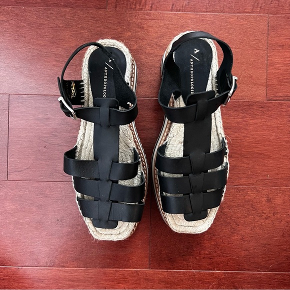 Anthropologie Black Platform Fisherman Sandals - Picture 6 of 6